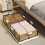 Under Bed Storage With Wheels, 51L/61L Larger Under Bed Storage Containers With Clear Lids, 32'' Lengthen Under Bed Shoe Organizer, Rolling Under Bed Storage For Shoes Clothes