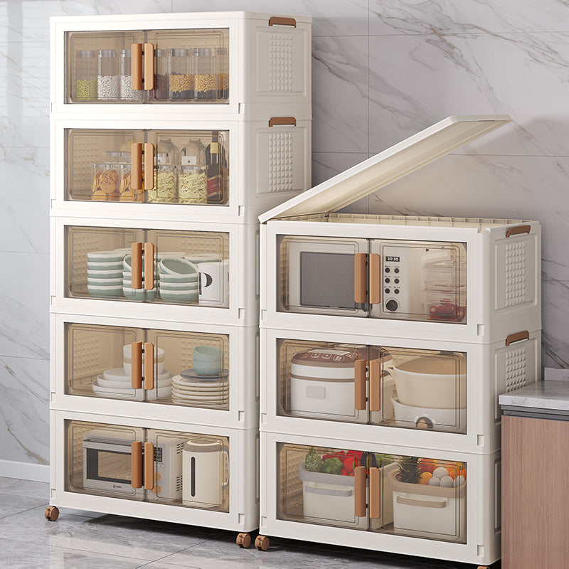 15.6Gal 3-Tier Folding Storage Cabinet Multi-layer Storage Cabinet