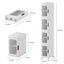4-Tier Tall Narrow Storage Cabinet With Movable Wheels.