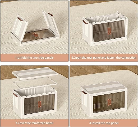18Gal 5-Tier Transparent Multi-layered Storage Cabinet with Drawers.