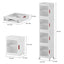4-Tier Tall Narrow Storage Cabinet With Movable Wheels.