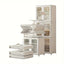 3-Tier Tall Large Capacity Narrow Storage Cabinet with Movable Wheels.