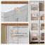 4-Tier Tall Narrow Storage Cabinet With Movable Wheels.