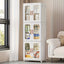 3-Tier Tall Large Capacity Narrow Storage Cabinet with Movable Wheels.