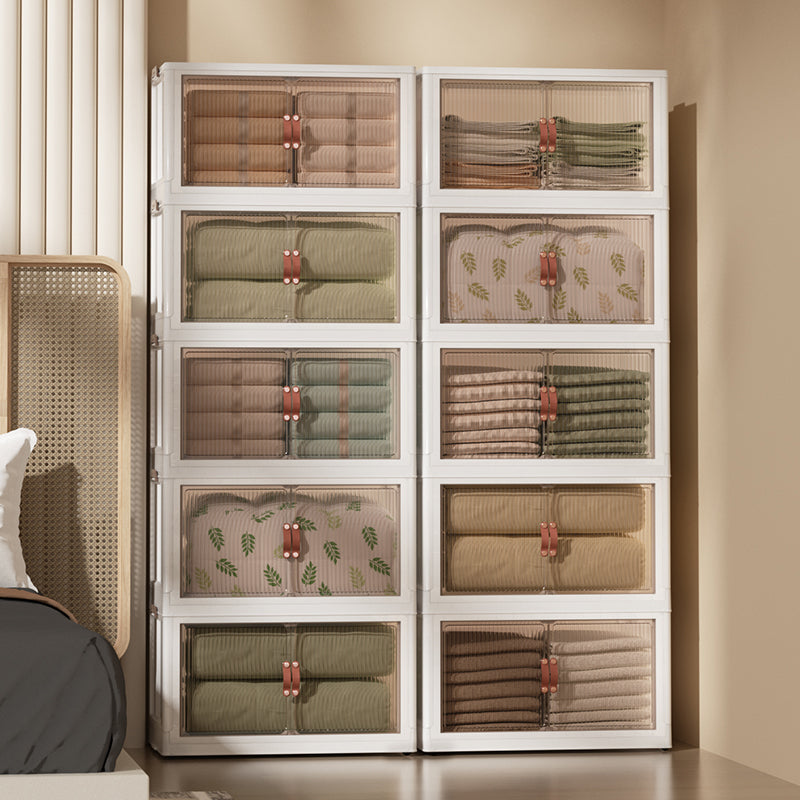 18Gal 5-Tier Transparent Multi-layered Storage Cabinet with Drawers.