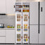 4-Tier Tall Narrow Storage Cabinet With Movable Wheels.