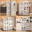 3-Tier Tall Large Capacity Narrow Storage Cabinet with Movable Wheels.