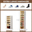 NLDD 9 Tier Foldable Shoe Rack Organizer for Closet 18Pairs Plastic Collapsible Shoe Racks Shelf Stackable Clear Folding Shoes Storage boxes for Small Spaces Narrow Shoe Storage Cabinet
