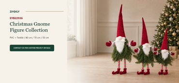 EYB22936 Christmas gnome figure collection B2B product hero
