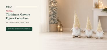 J24303A4 Christmas gnome figure collection B2B product hero