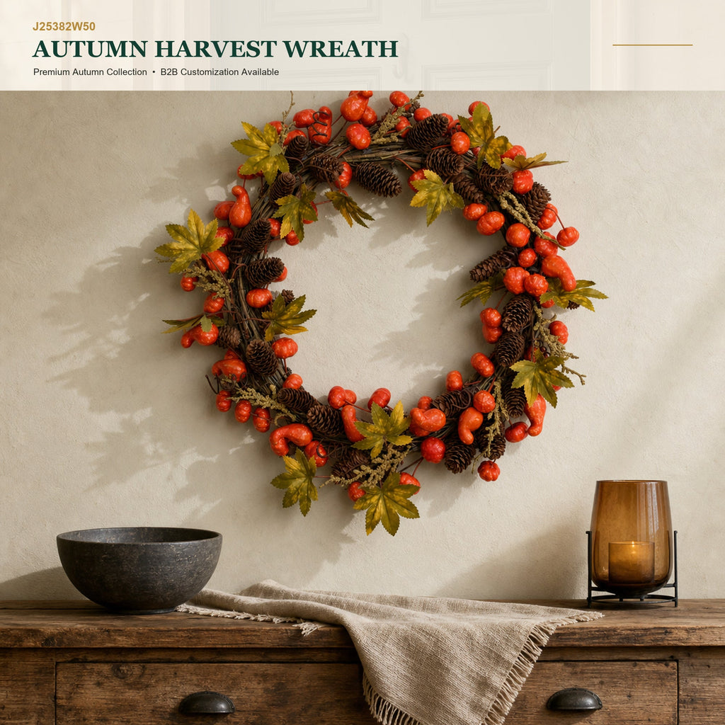 J25382W50 image 1 - Autumn Harvest Wreath