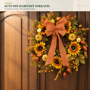 J25384W60 image 1 - Autumn Harvest Wreath
