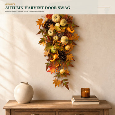 J25386D70 image 1 - Autumn Harvest Door Swag