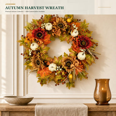 J25393W60 image 1 - Autumn Harvest Wreath