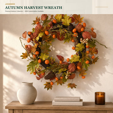 J25395W55 image 1 - Autumn Harvest Wreath