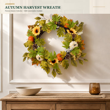 J25396W55 image 1 - Autumn Harvest Wreath