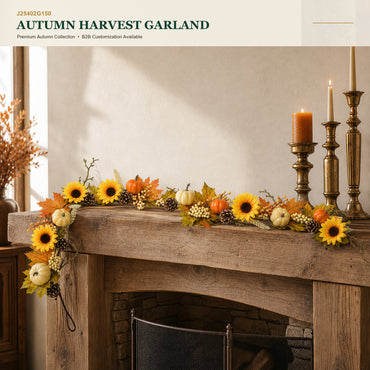 J25402G150 image 1 - Autumn Harvest Garland