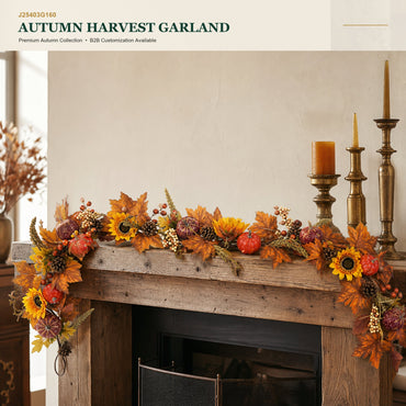 J25403G160 image 1 - Autumn Harvest Garland
