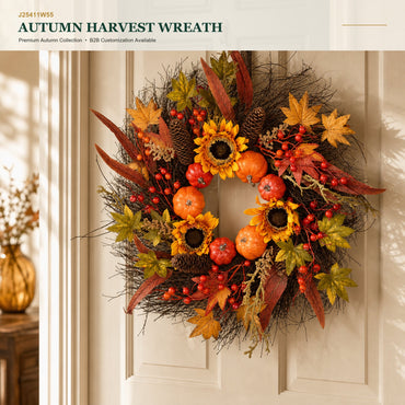 J25411W55 image 1 - Autumn Harvest Wreath