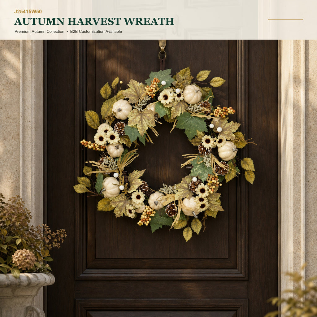 J25415W50 image 1 - Autumn Harvest Wreath