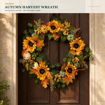J25416W50 image 1 - Autumn Harvest Wreath