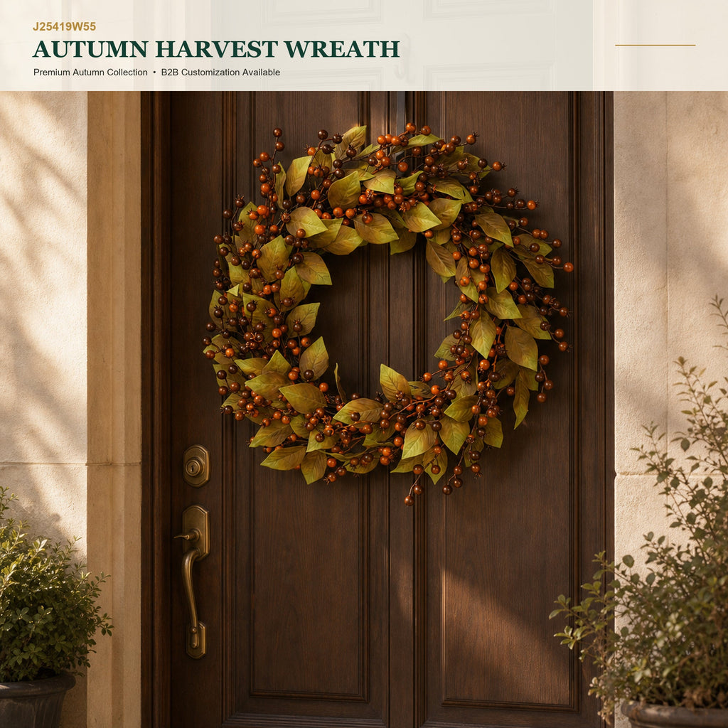 J25419W55 image 1 - Autumn Harvest Wreath