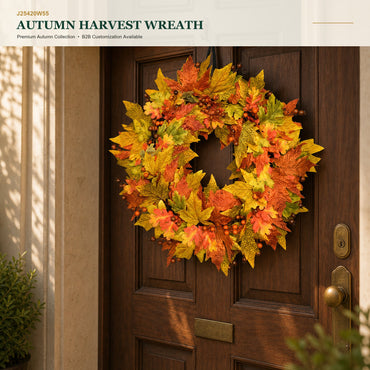 J25420W55 image 1 - Autumn Harvest Wreath