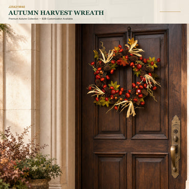 J25421W40 image 1 - Autumn Harvest Wreath