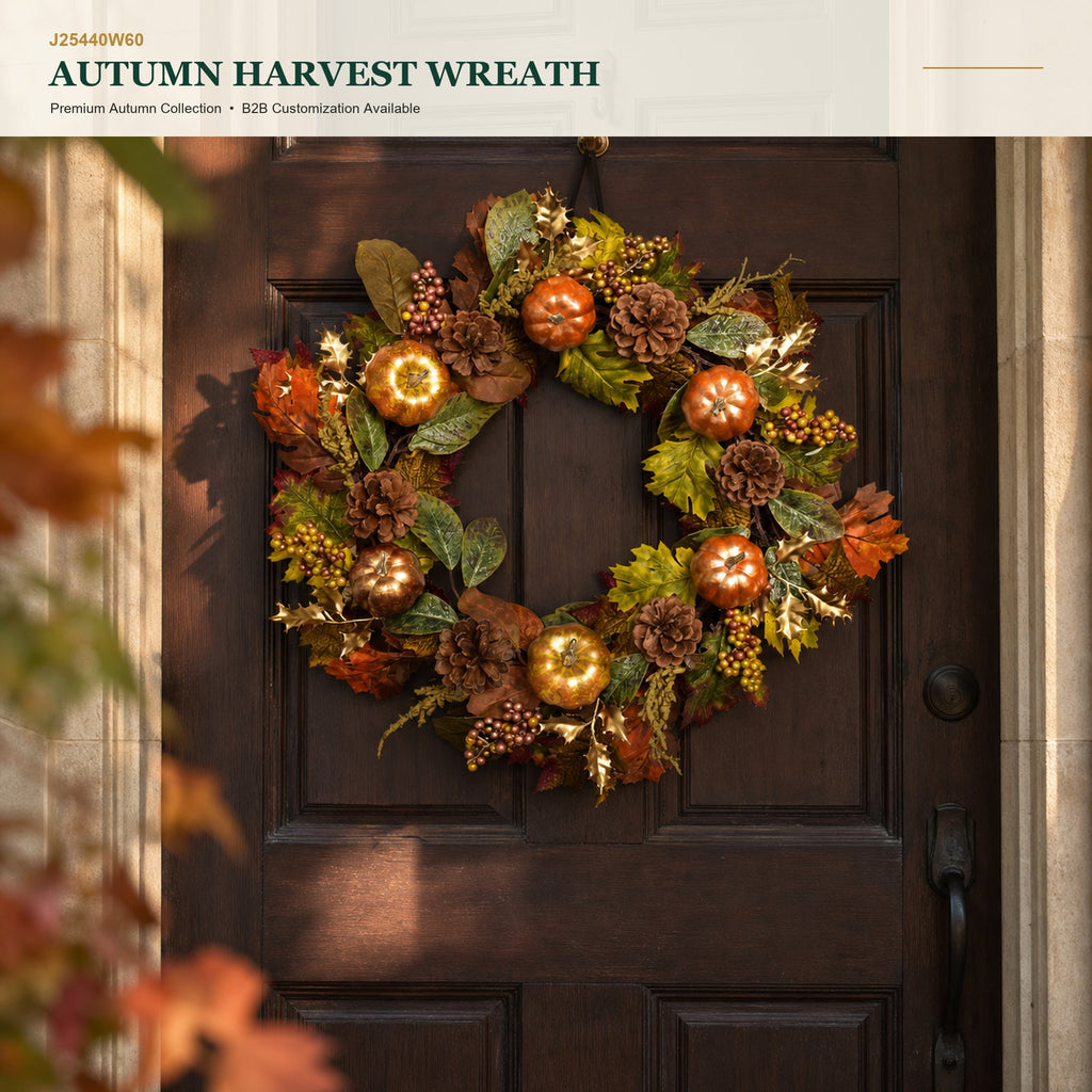 J25440W60 image 1 - Autumn Harvest Wreath