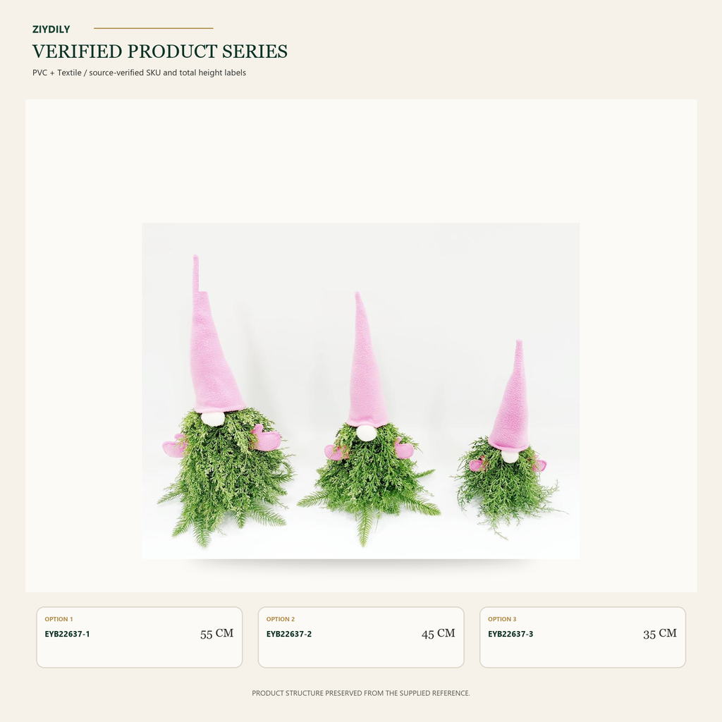 EYB22637 Christmas gnome figure collection on white background