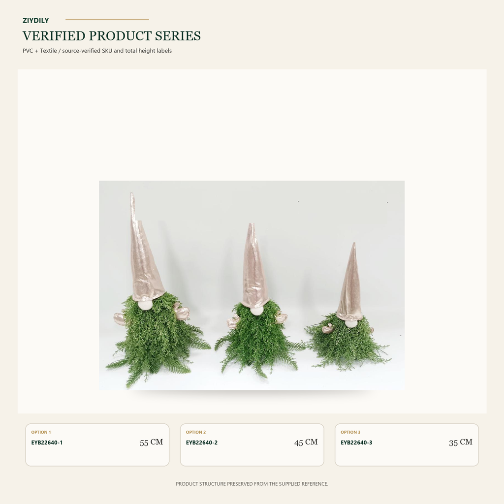 EYB22640 Christmas gnome figure collection on white background