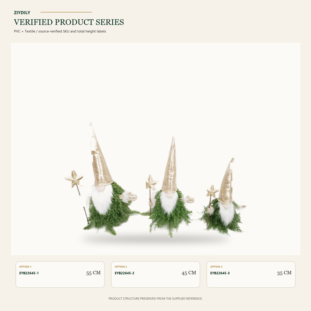 EYB22645 Christmas gnome figure collection on white background