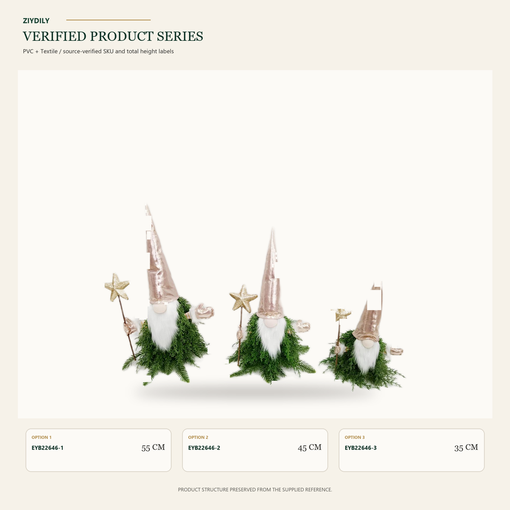 EYB22646 Christmas gnome figure collection on white background