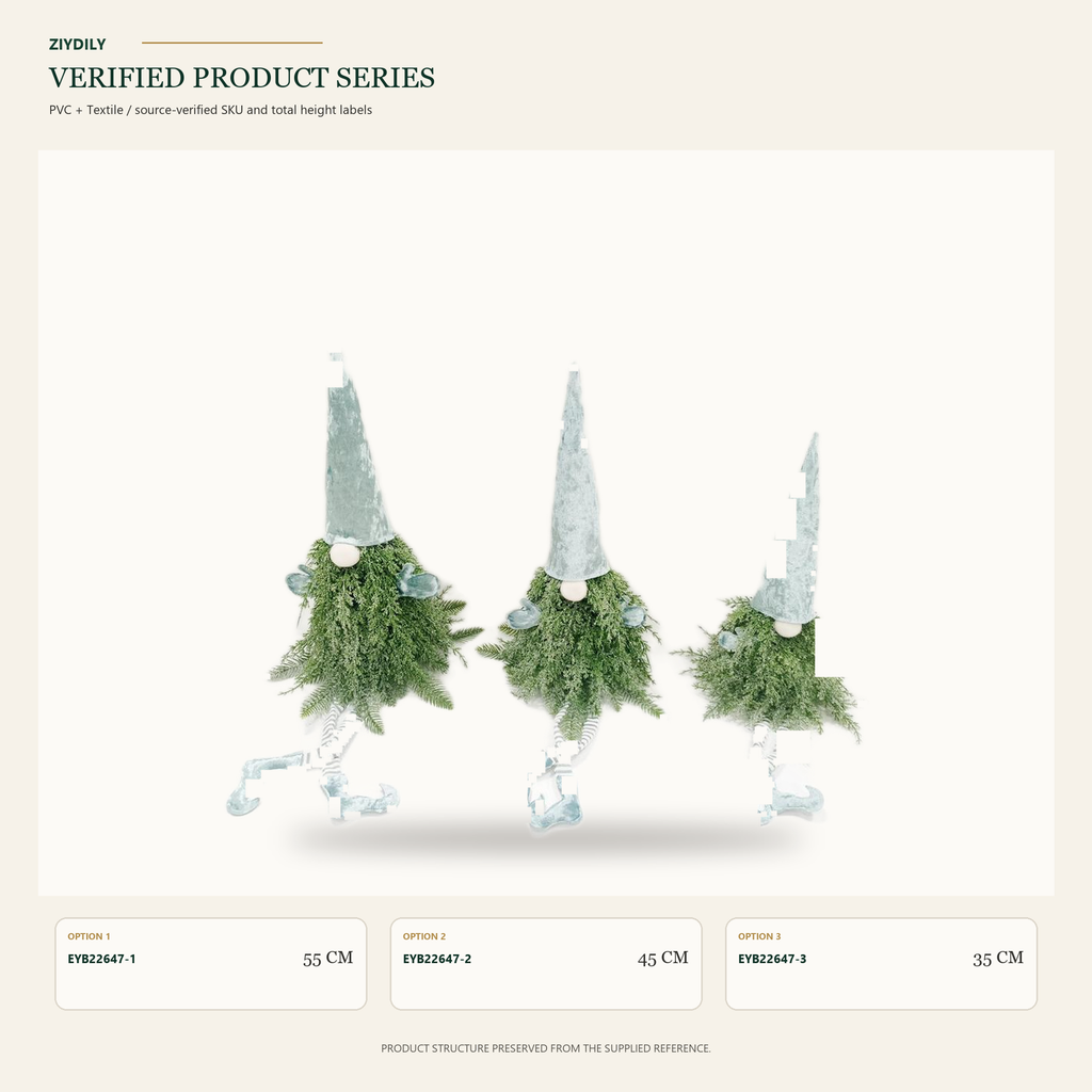 EYB22647 Christmas gnome figure collection on white background