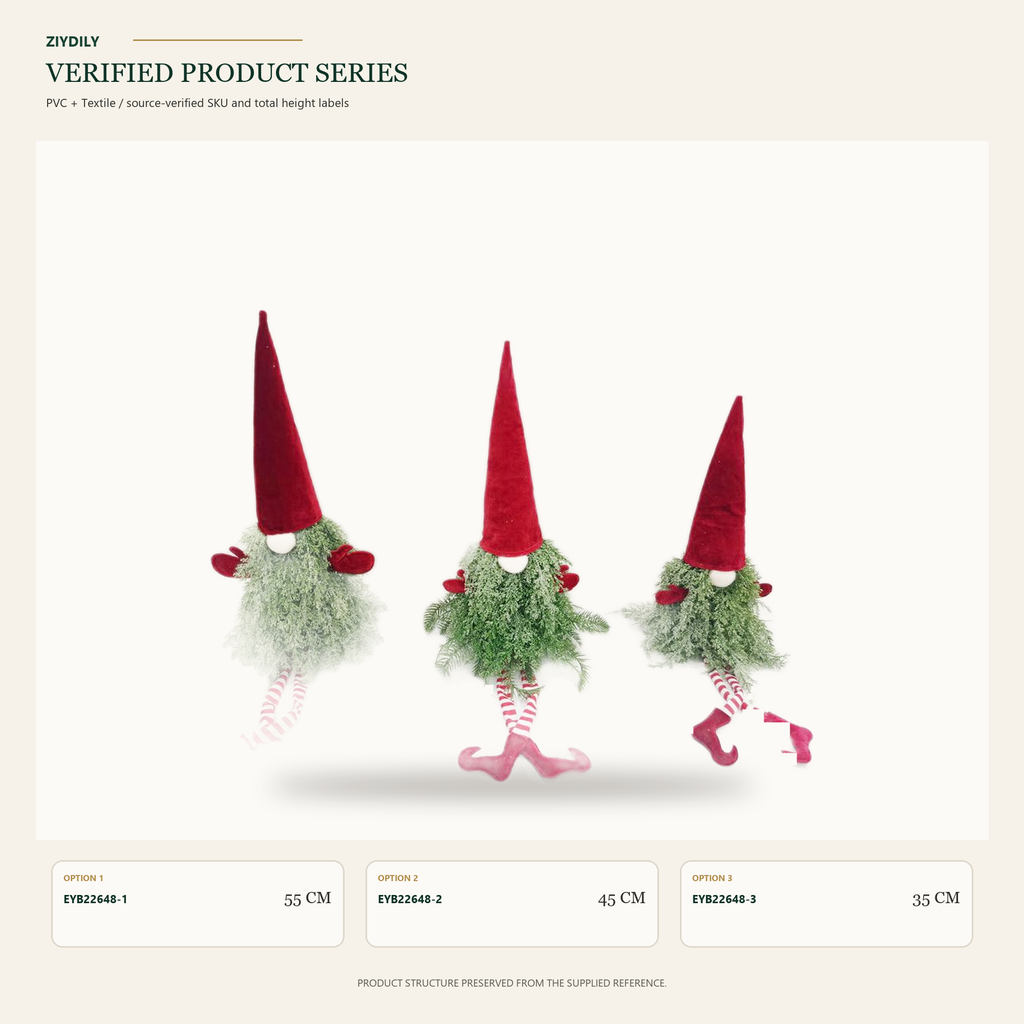 EYB22648 Christmas gnome figure collection on white background