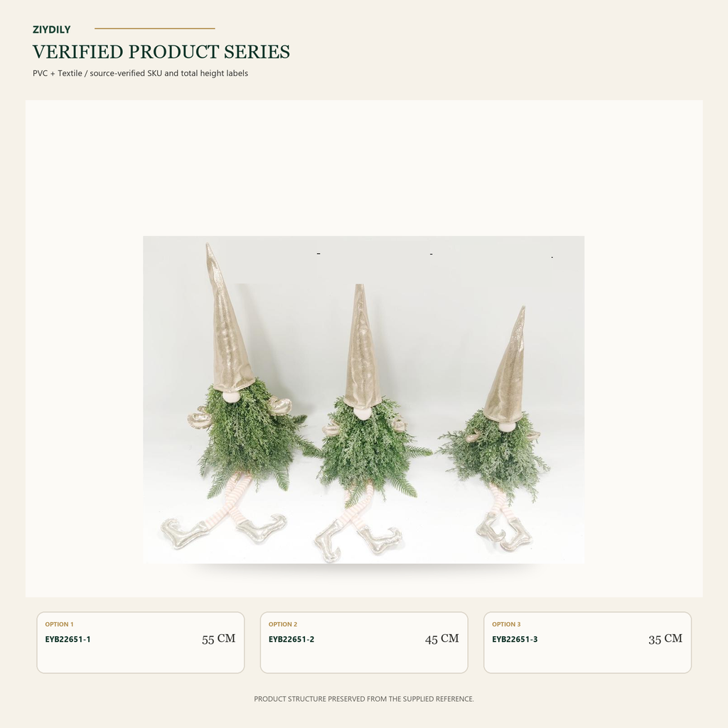 EYB22651 Christmas gnome figure collection on white background