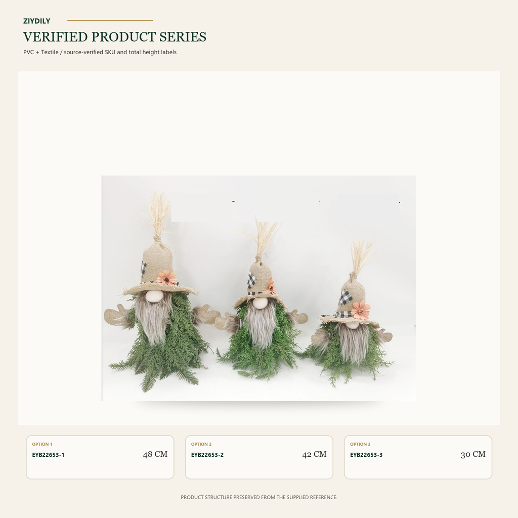EYB22653 Christmas gnome figure collection on white background