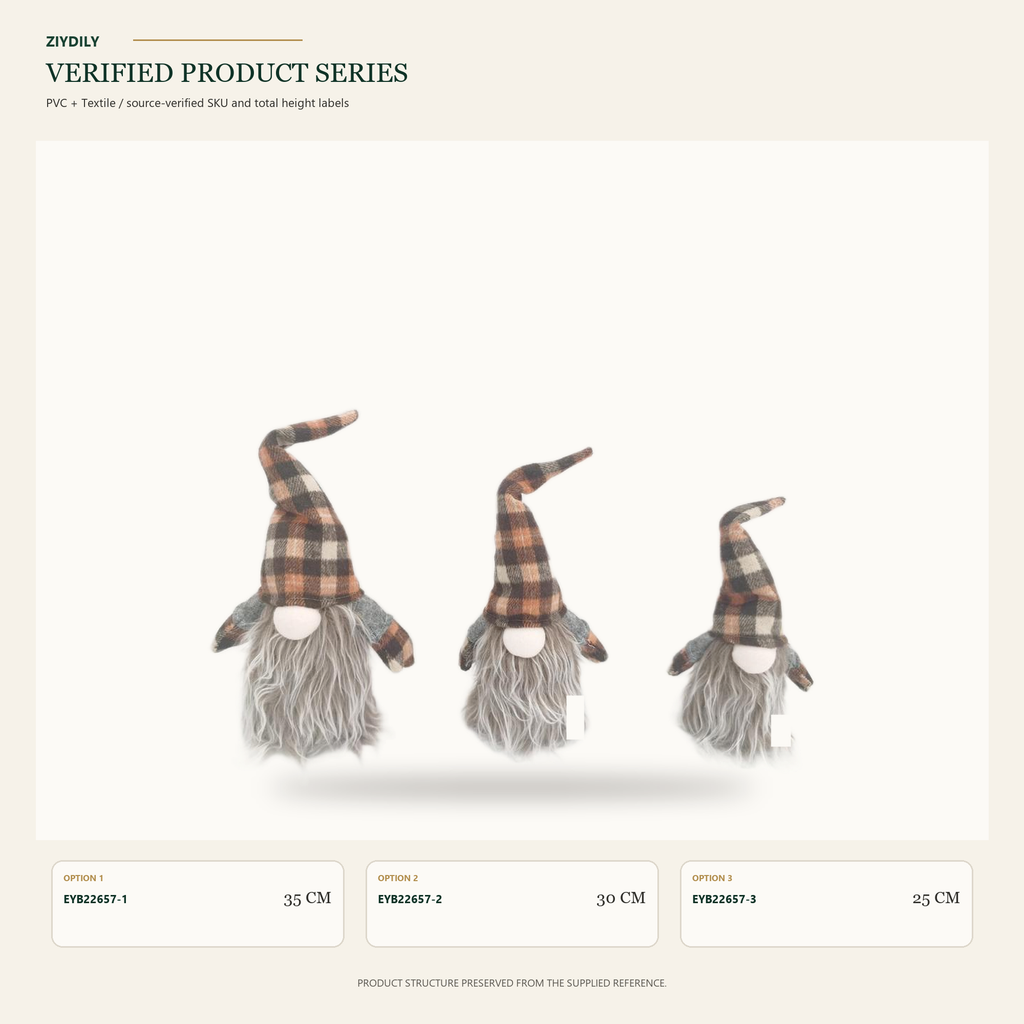 EYB22657 Christmas gnome figure collection on white background