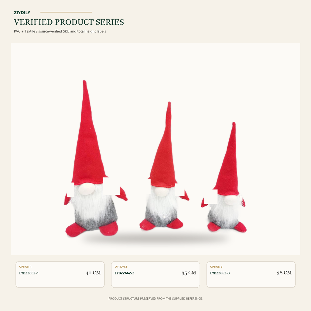 EYB22662 Christmas gnome figure collection on white background