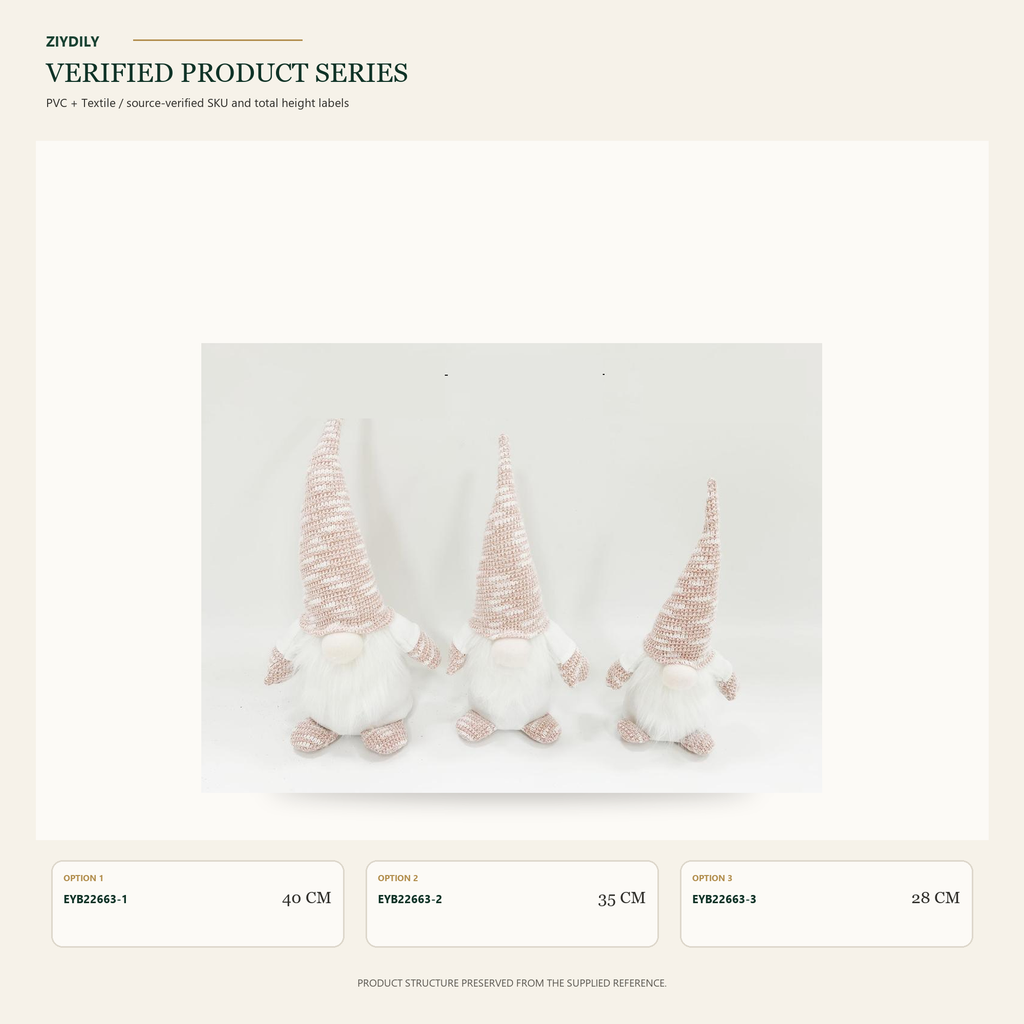 EYB22663 Christmas gnome figure collection on white background