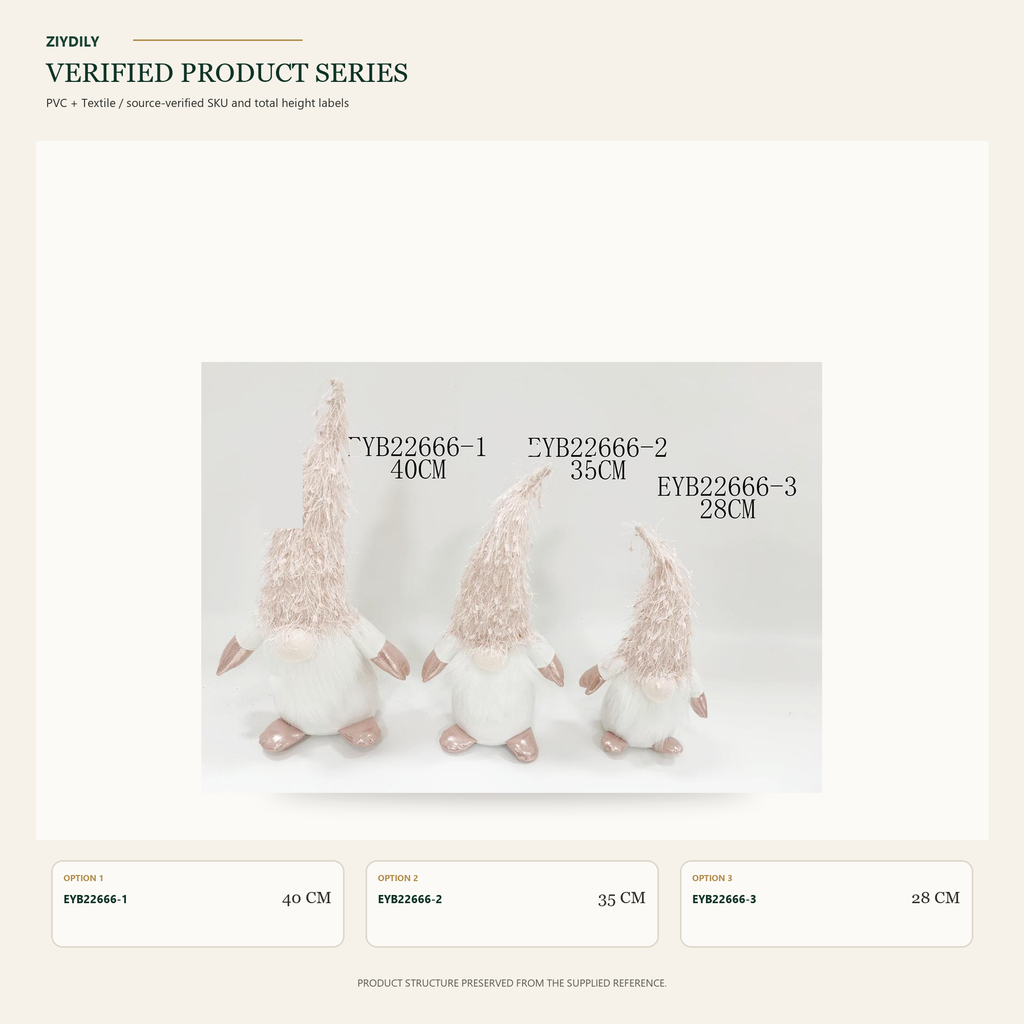 EYB22666 Christmas gnome figure collection on white background