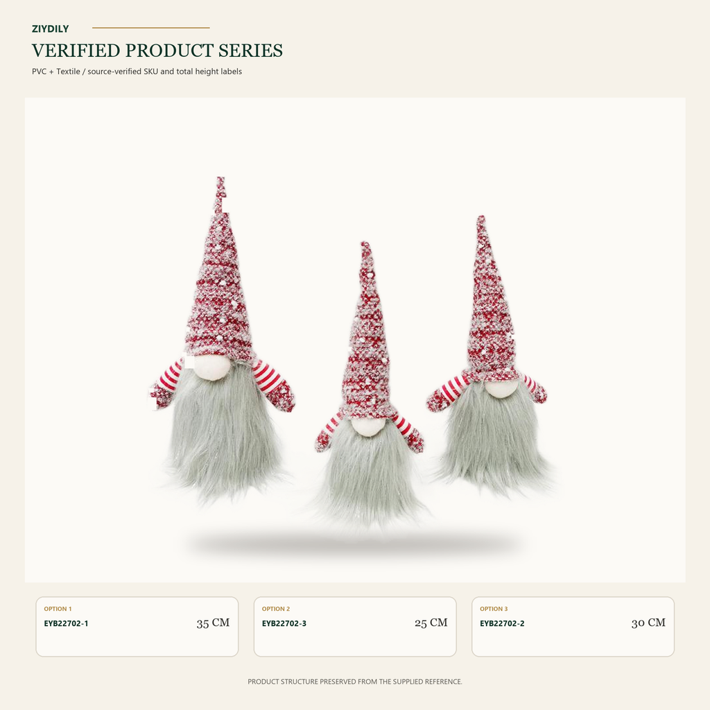 EYB22702 Christmas gnome figure collection on white background