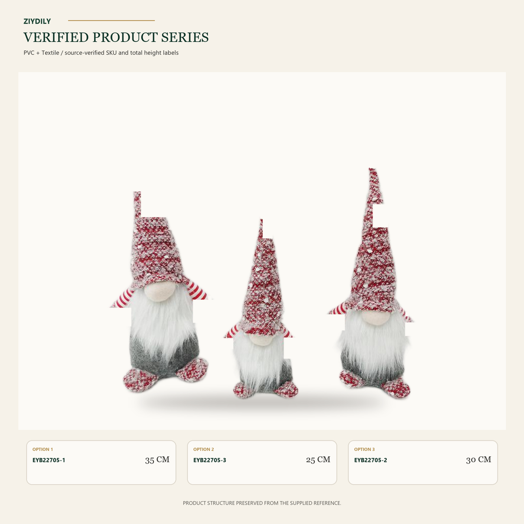 EYB22705 Christmas gnome figure collection on white background