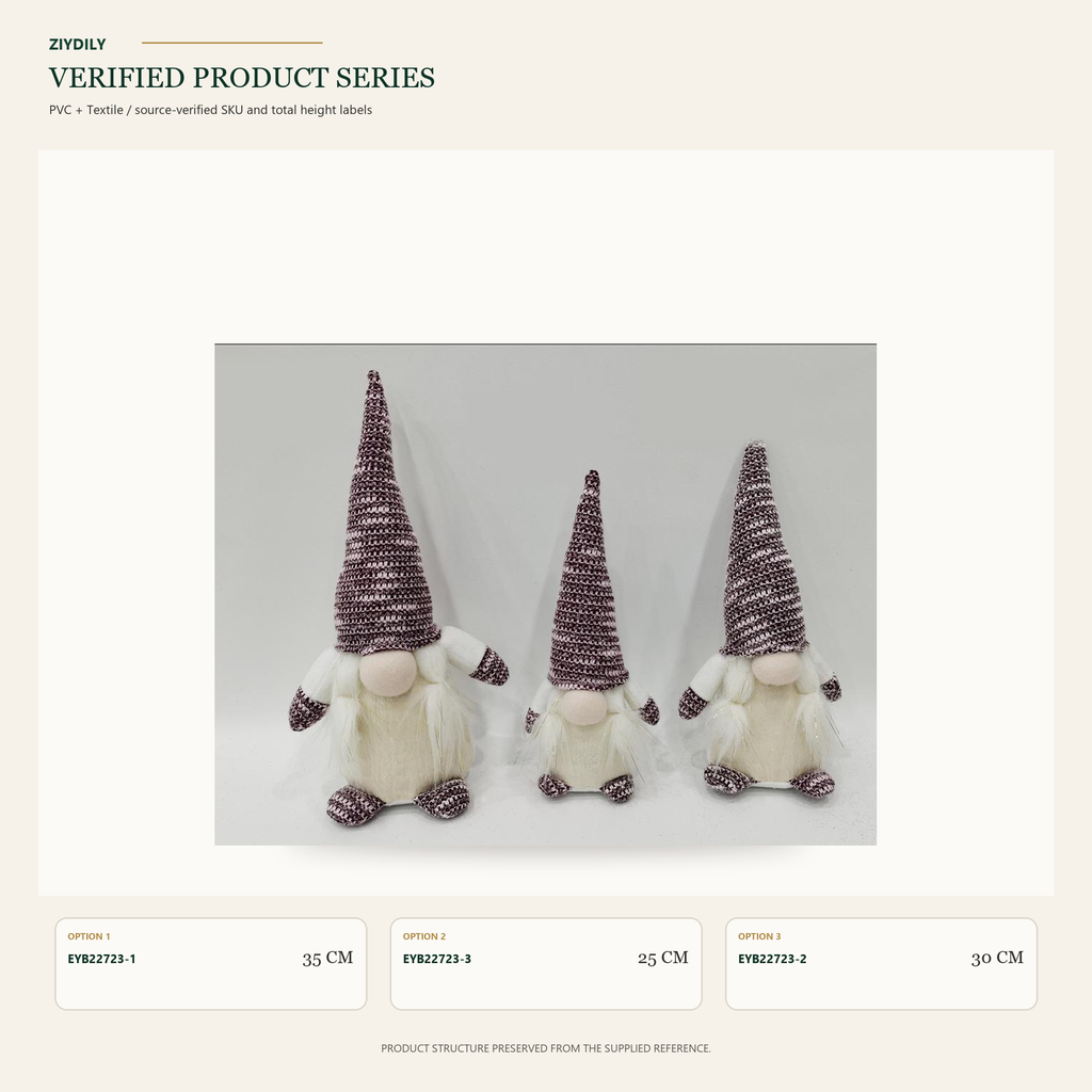 EYB22723 Christmas gnome figure collection on white background