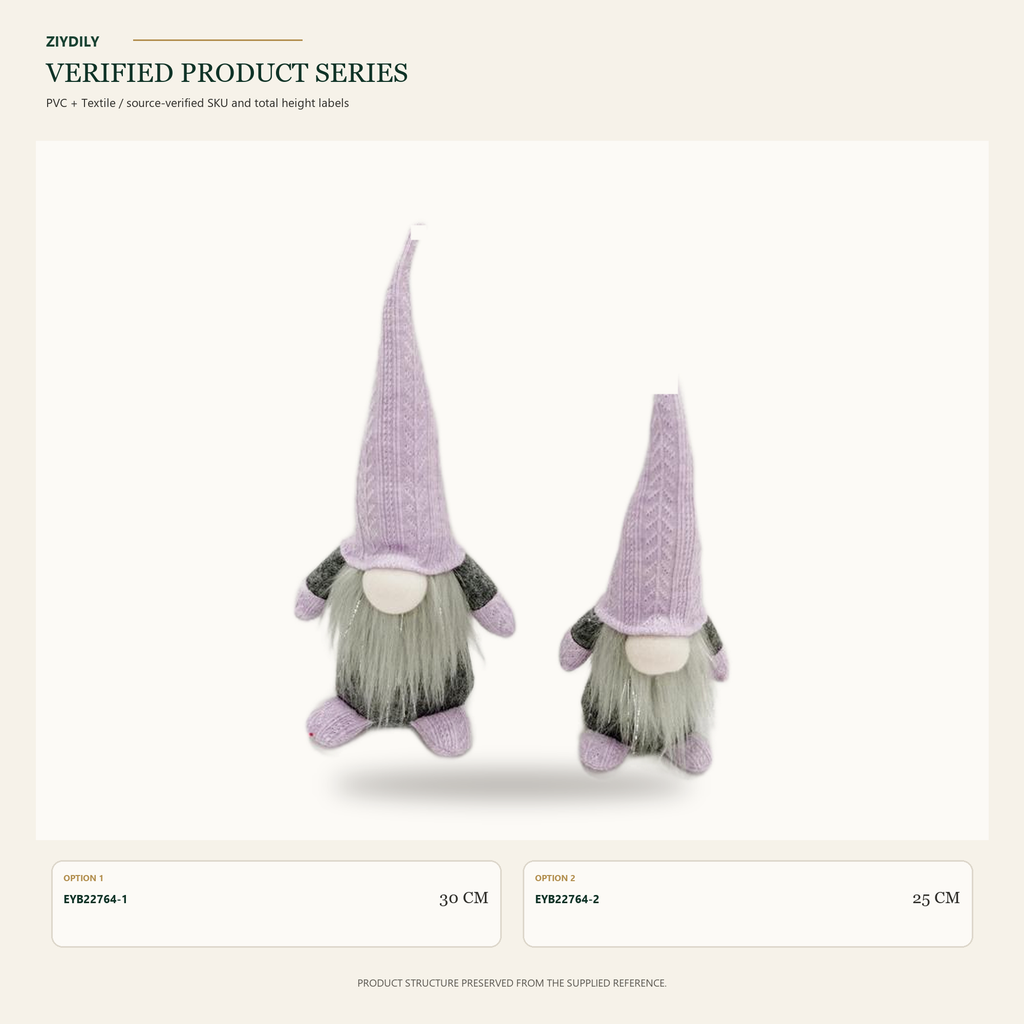 EYB22764 Christmas gnome figure collection on white background