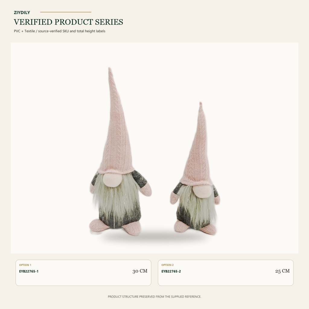 EYB22765 Christmas gnome figure collection on white background