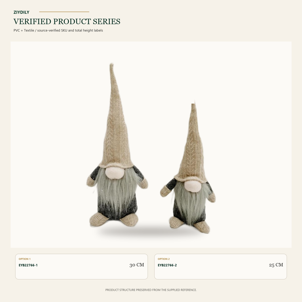 EYB22766 Christmas gnome figure collection on white background