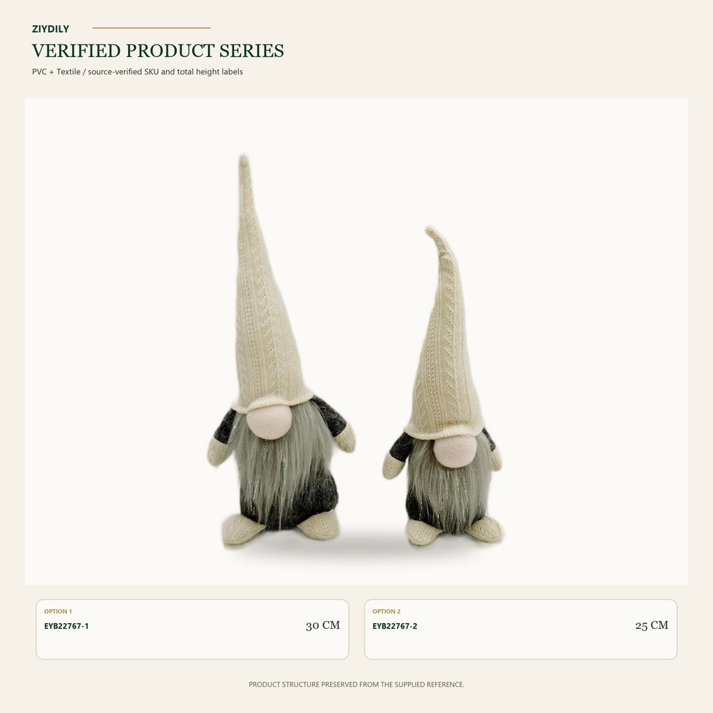 EYB22767 Christmas gnome figure collection on white background
