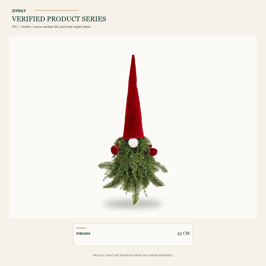 EYB22939 Christmas gnome figure collection on white background