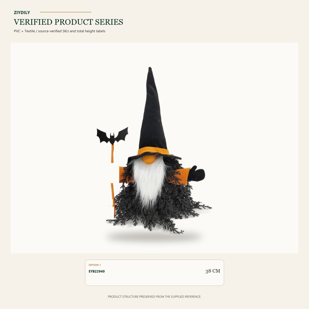 EYB22940 Halloween gnome figure collection on white background